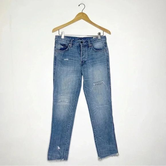 We The Free Free People High Rise Skinny Distressed Jeans Size 28 Size 6 - Picture 6 of 7